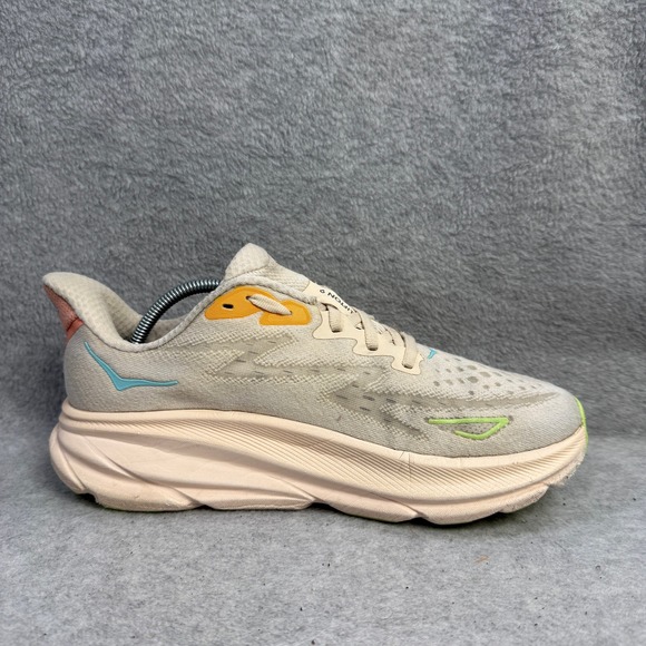 Hoka One One Womens Shoes Size 8.5 Clifton 9 Beige Running Sneakers 1127896 VLS - Picture 6 of 10
